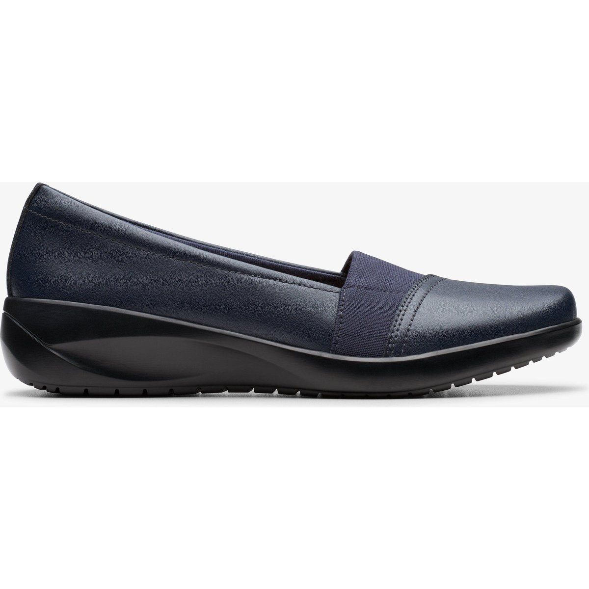 Klassischer marineblauer Leder-Slipper Loafer