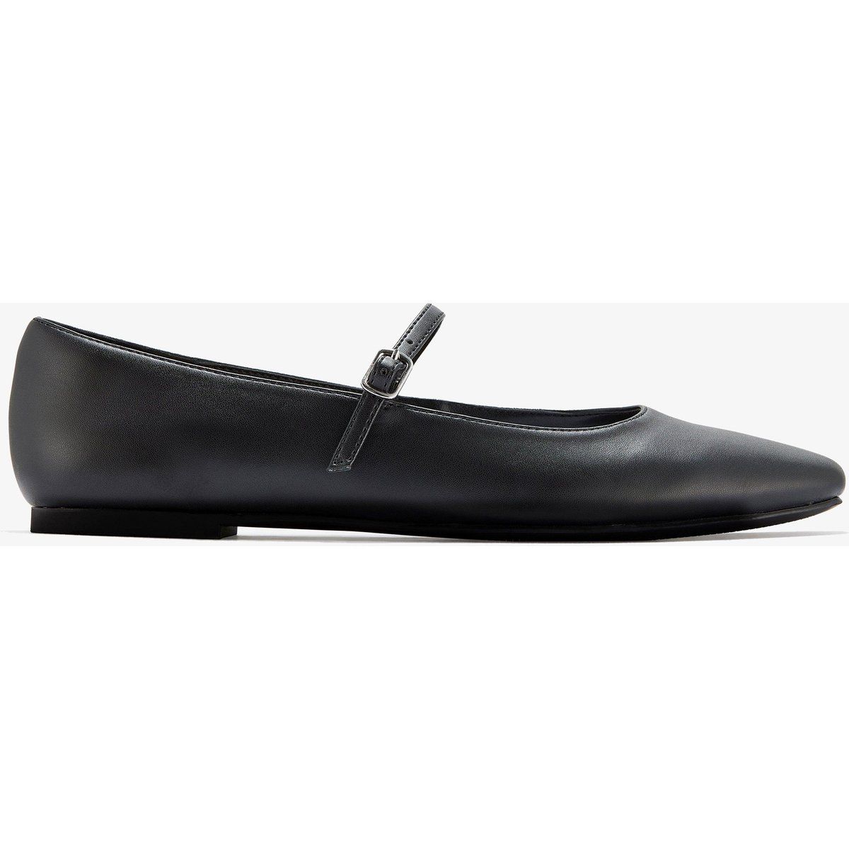 Schwarze Mary Jane Ballerinas aus Leder