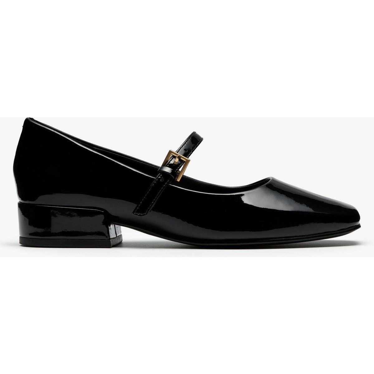 Schwarze Mary Jane Pumps aus Lackleder