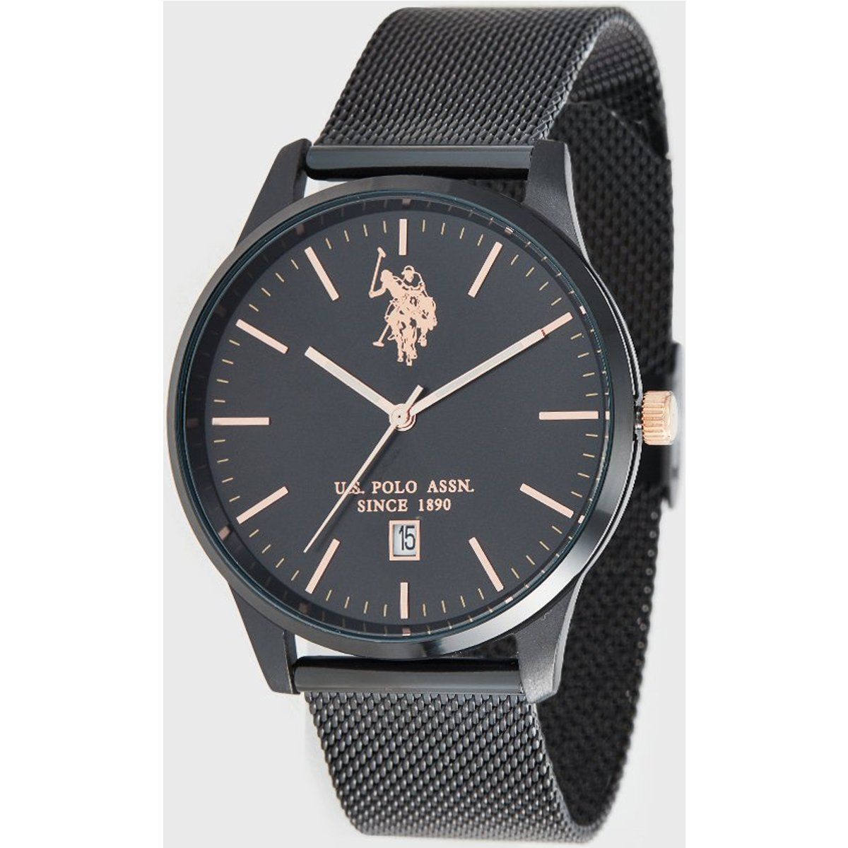 Minimalistische Herrenuhr mit Mesh-Armband