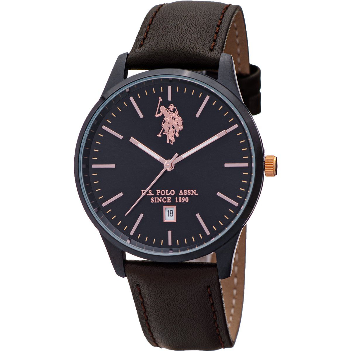 Klassische Armbanduhr mit Lederarmband
