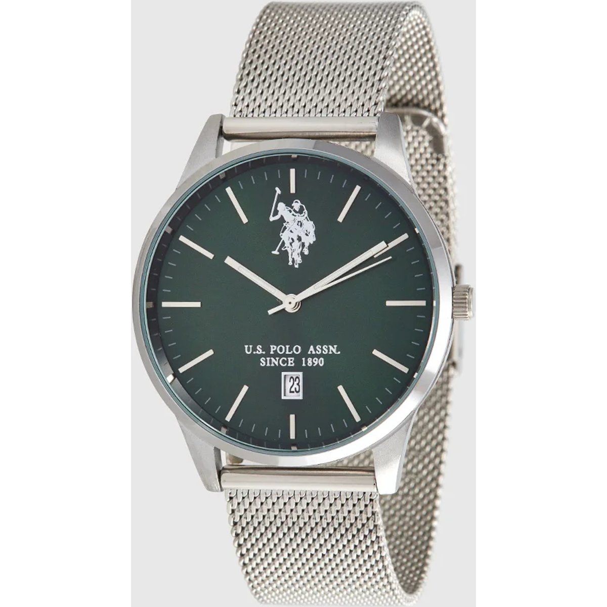Moderne minimalistische Uhr mit Mesh-Armband