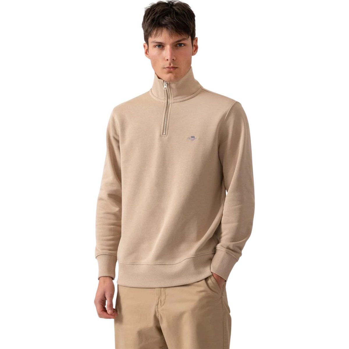 Herren Halb-Zip Mock Neck Sweatshirt