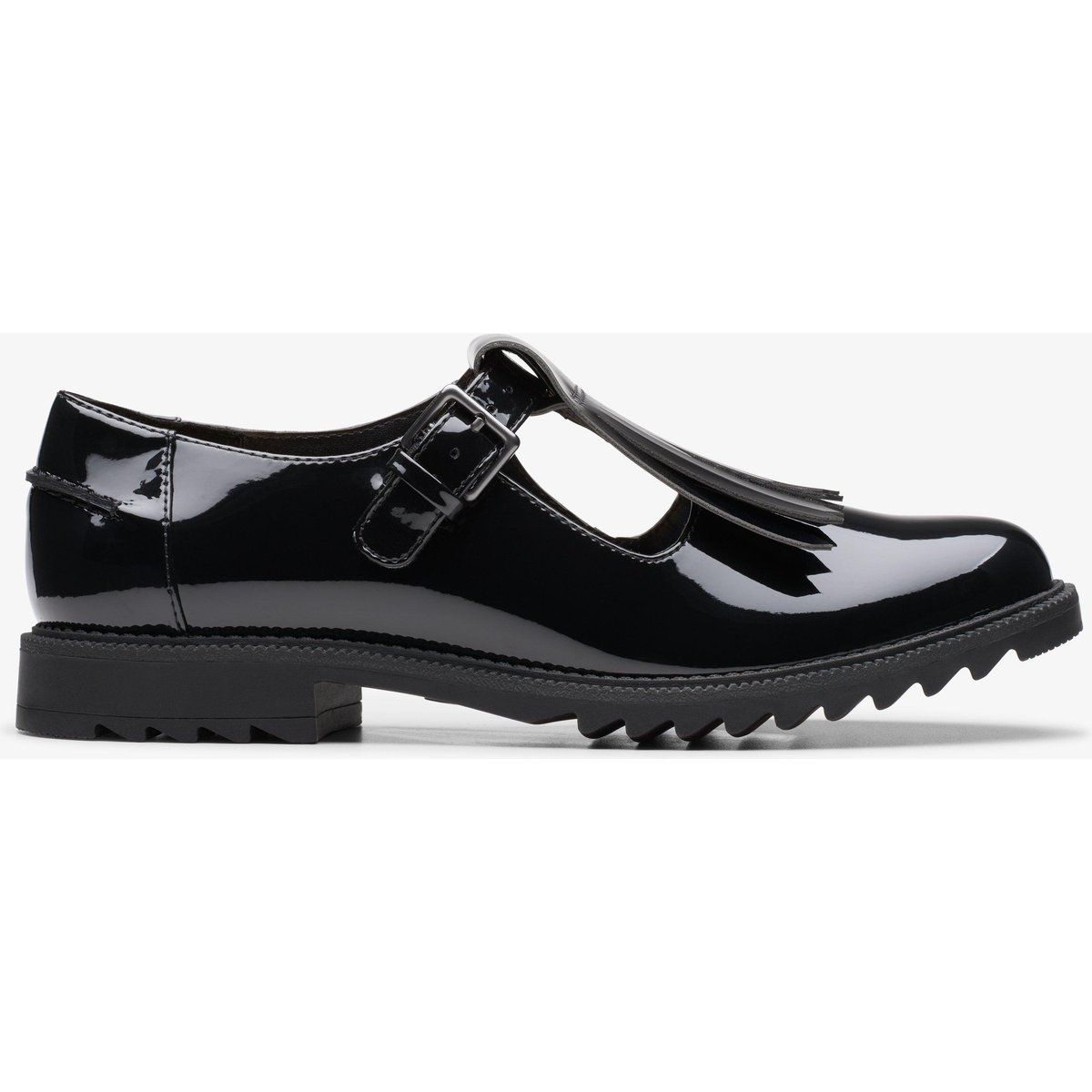Schwarzer Mary Jane Lackschuh