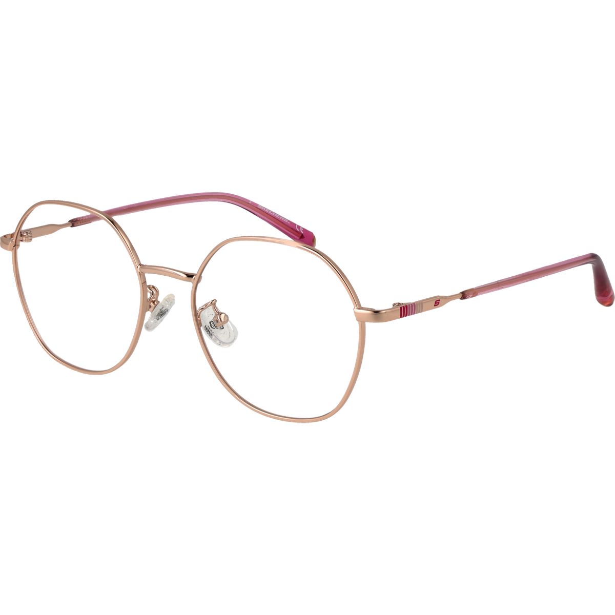 Runde Roségoldene Metallbrille