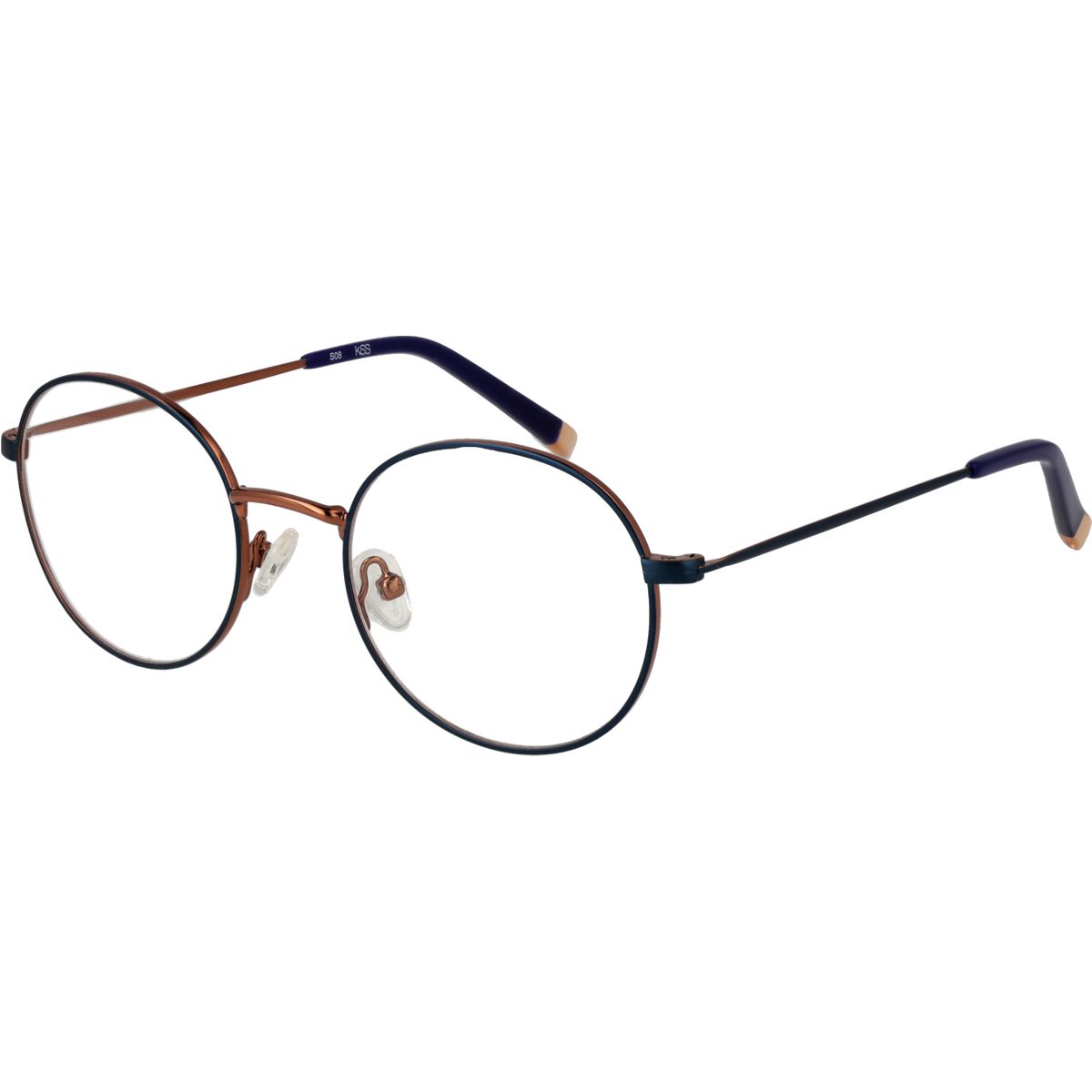 Runde Metallbrille mit Vollrand