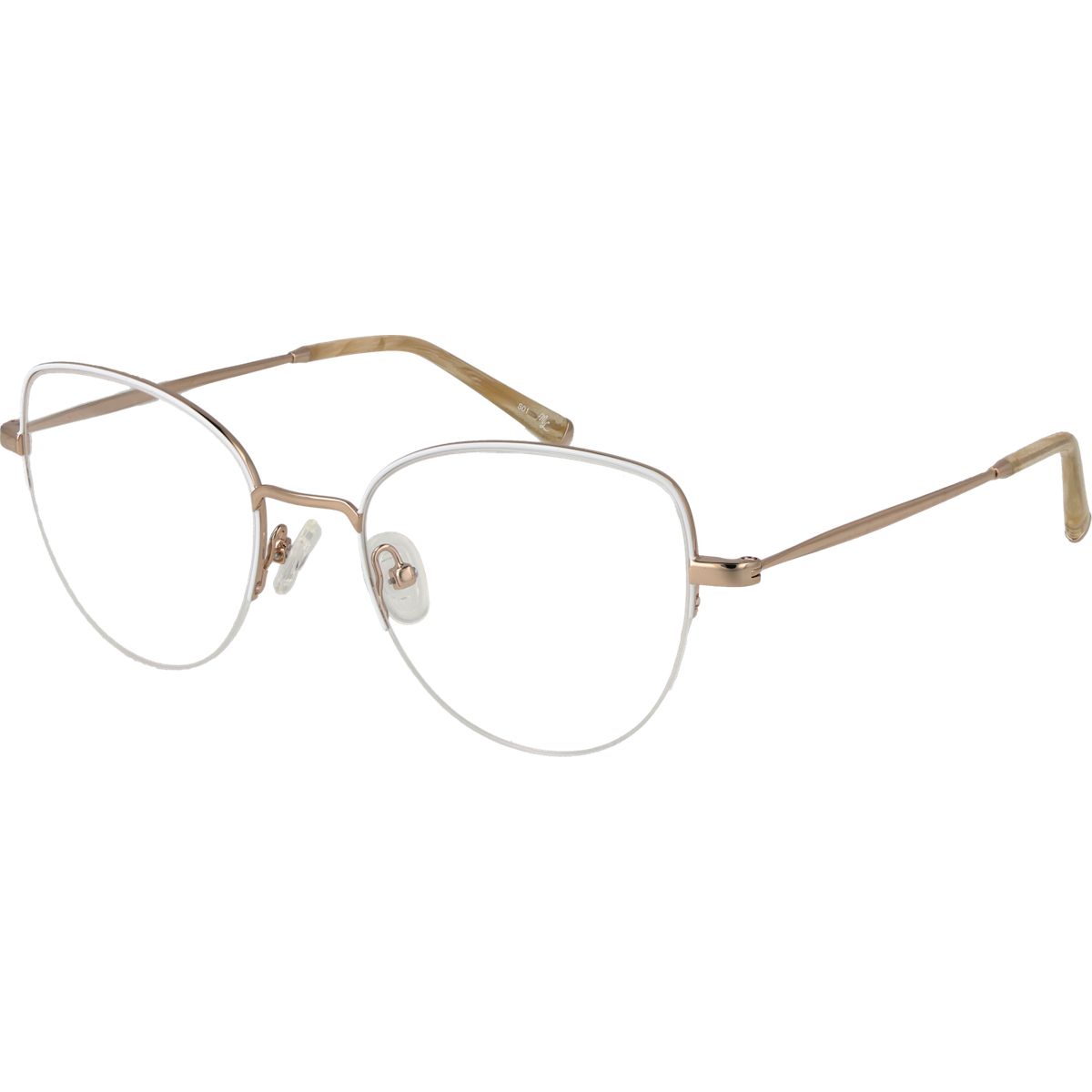Schmetterling Halbrand Metallrahmen Brille