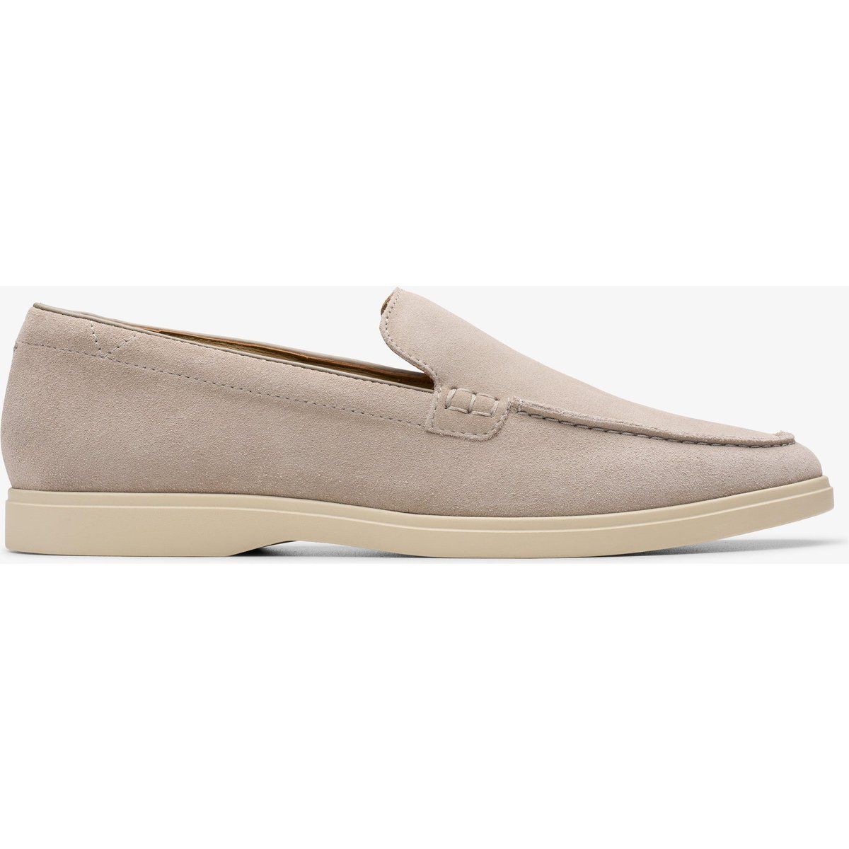 Hellgrauer Wildleder Loafer