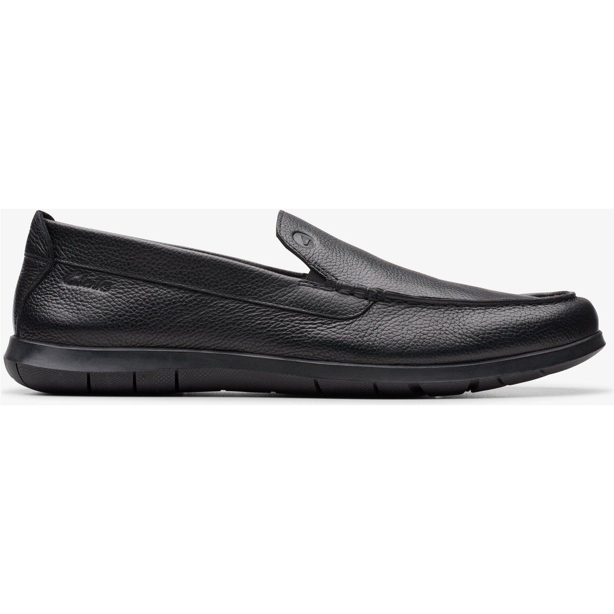 Schwarze Leder-Slipper für Herren