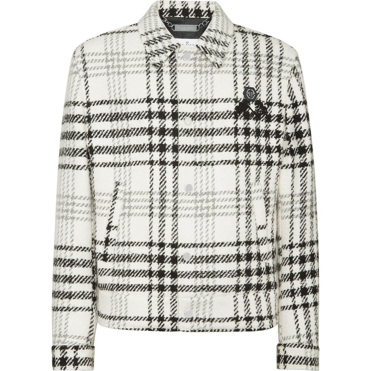 Herren Jacke mit Wollmischung und Karomuster