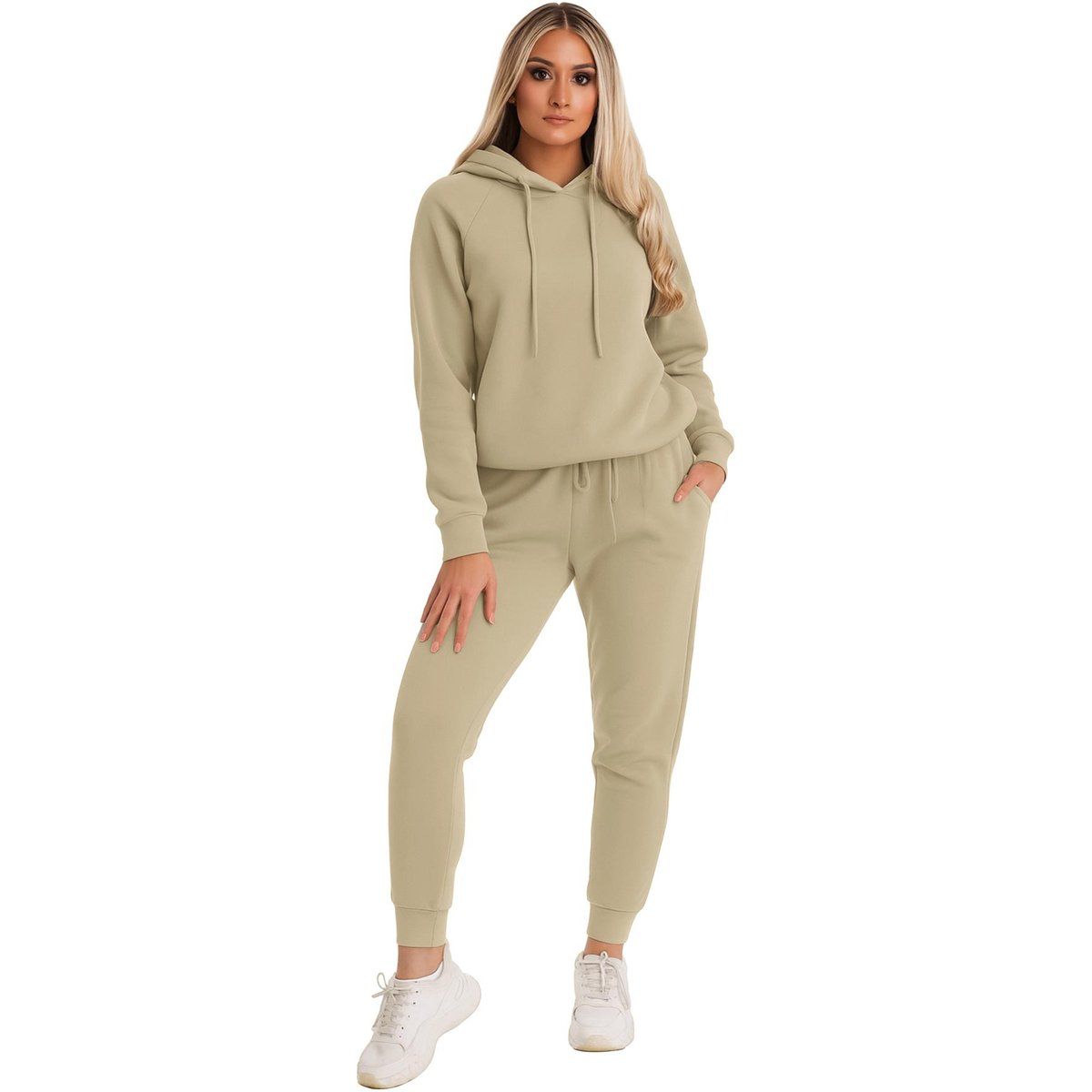 Damen Freizeit Kapuzenpullover Jogginghose Set