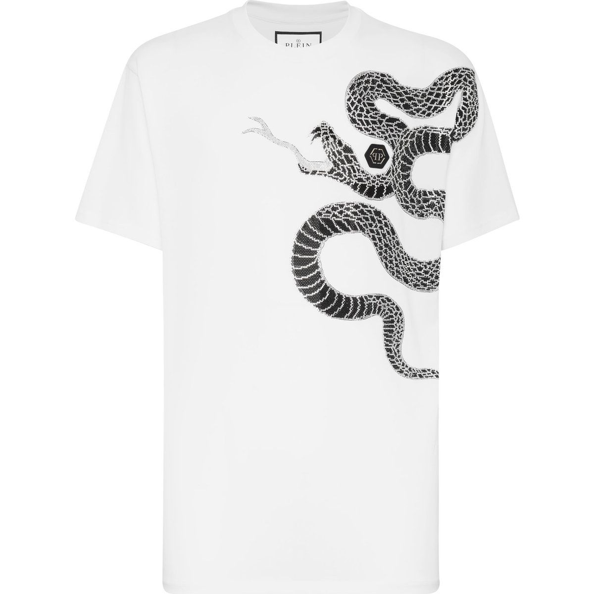 T-Shirt aus Baumwolle mit Grafik-Schlangenprint