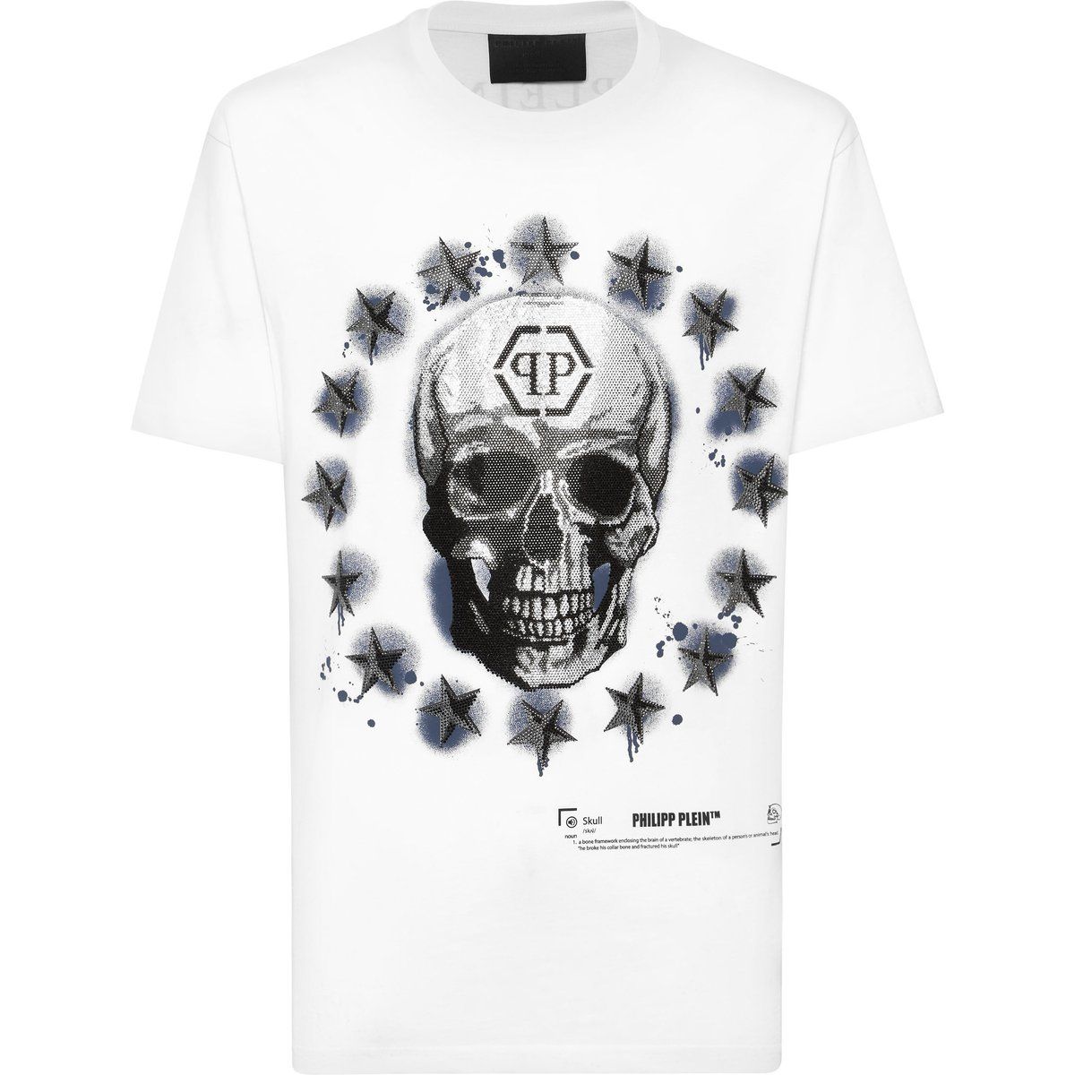 Lässiges T-Shirt mit auffälligem Totenkopf-Print