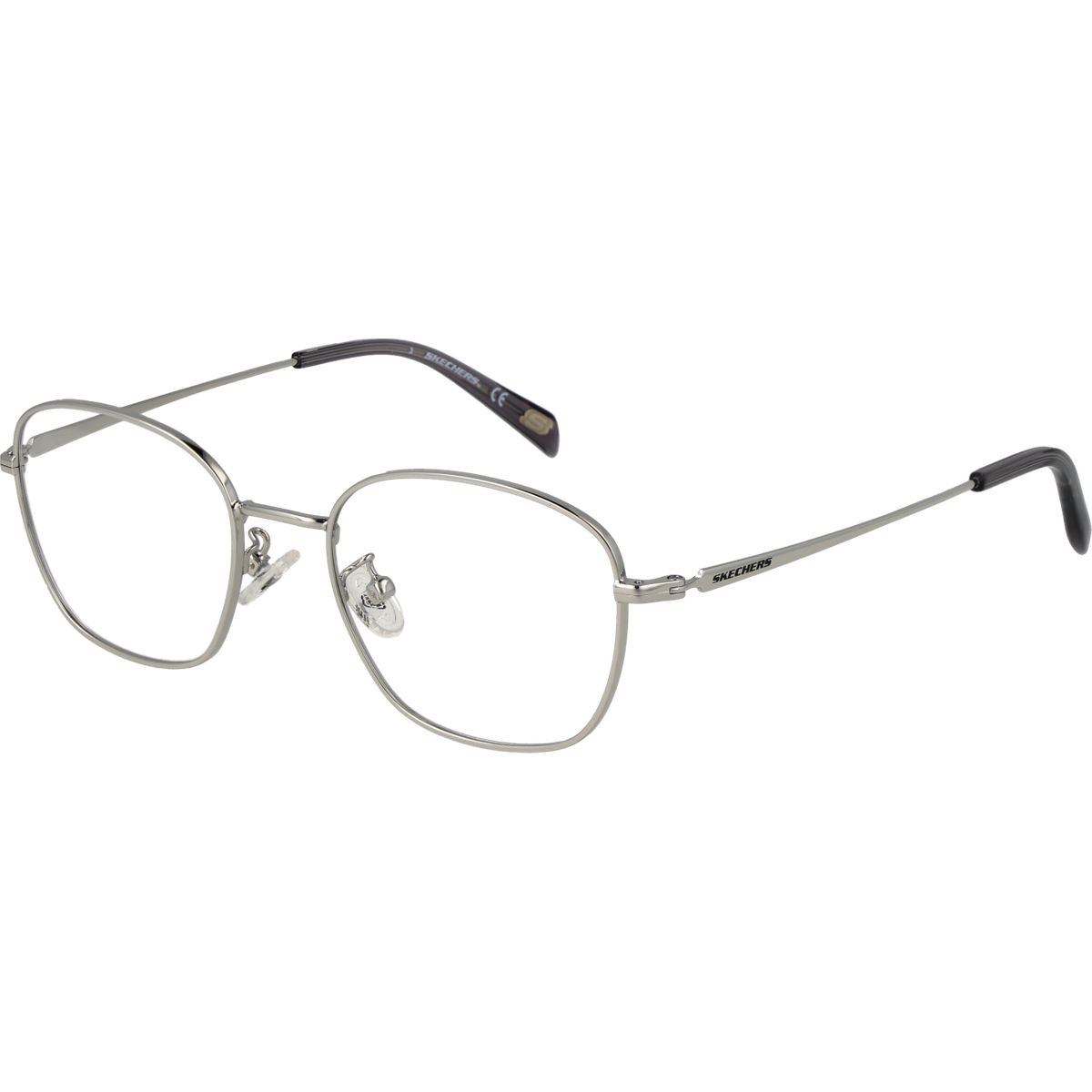 Silberne geometrische Vollrandbrille