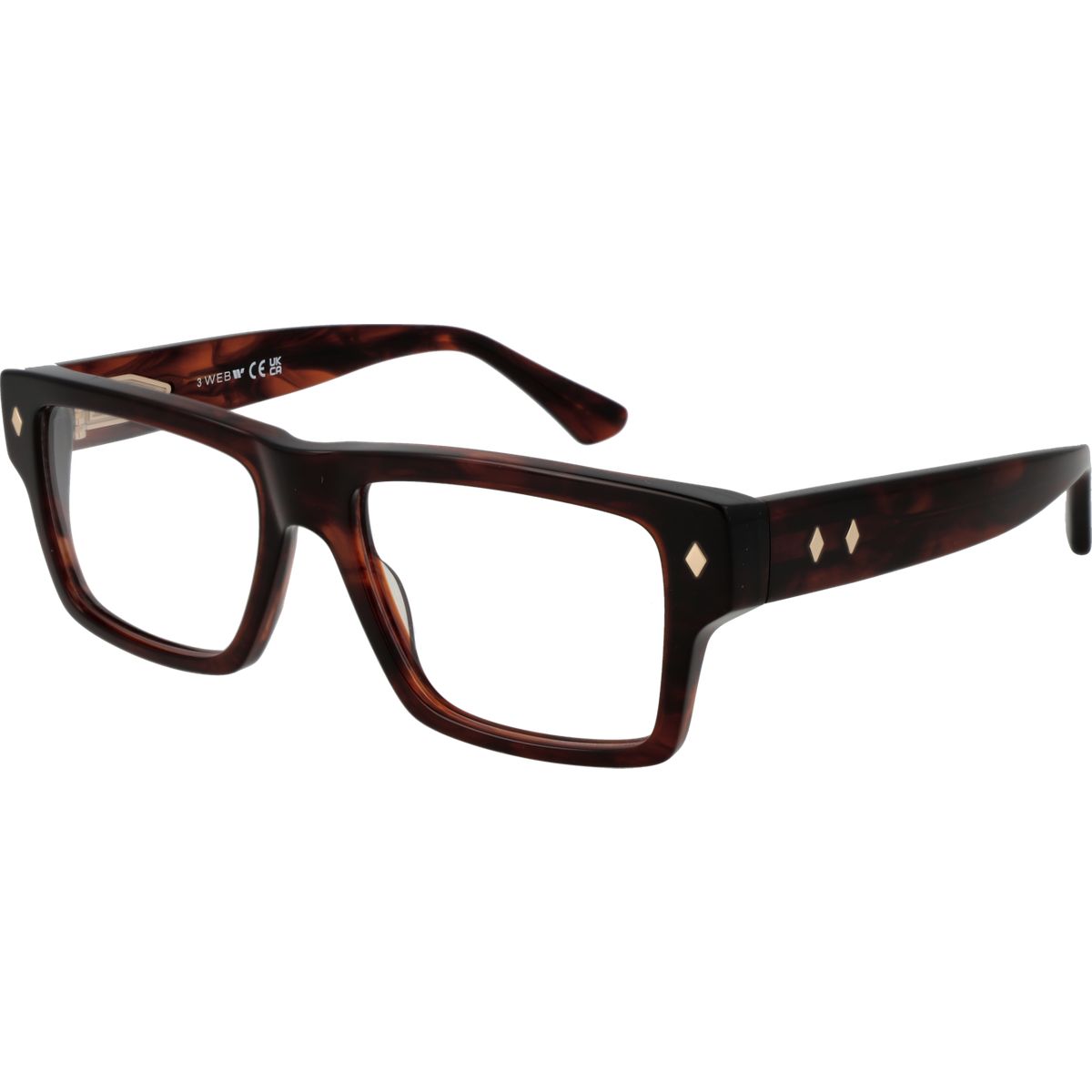 Rechteckige Acetat-Brille mit Vollrand