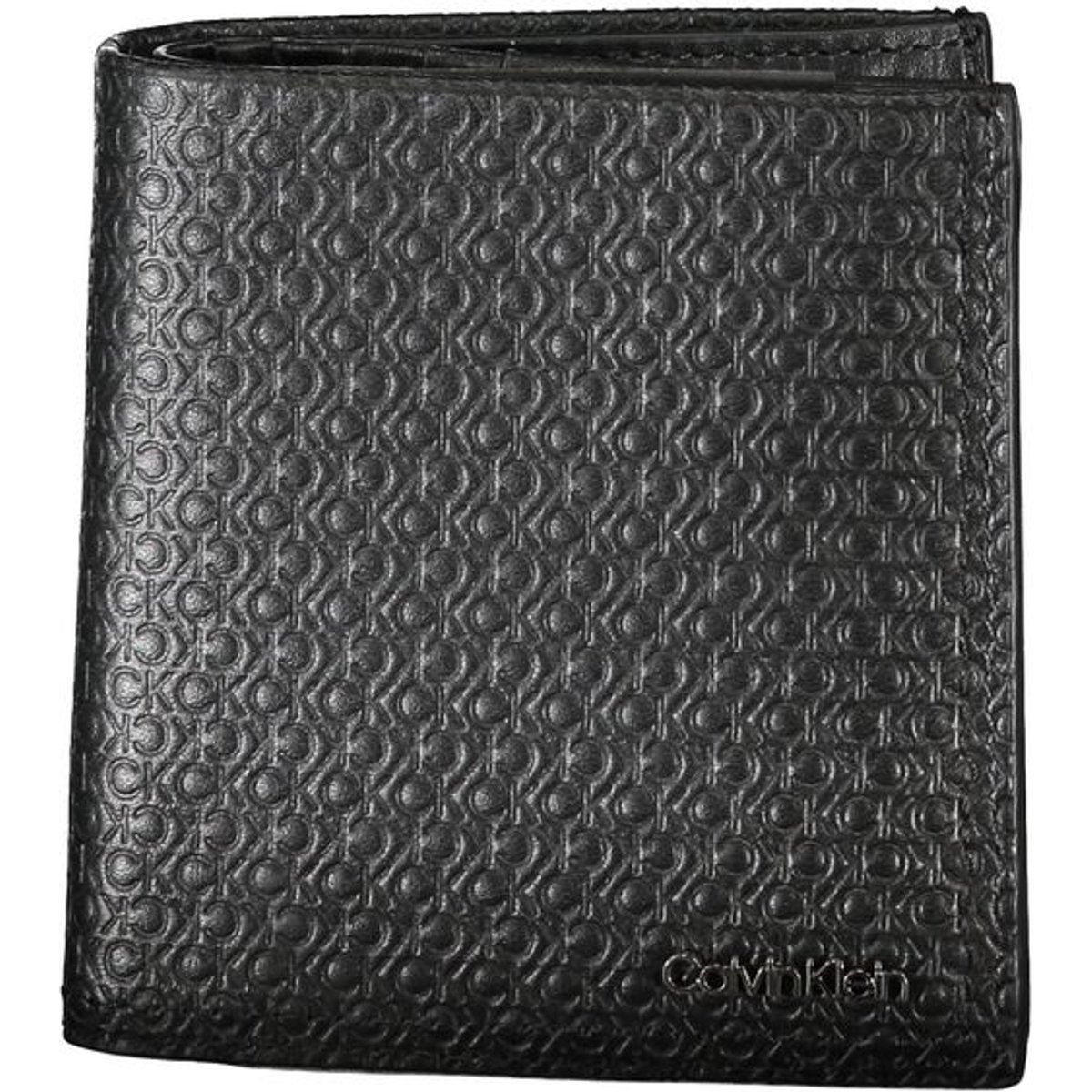 Geprägte Monogramm Leder Bifold Brieftasche