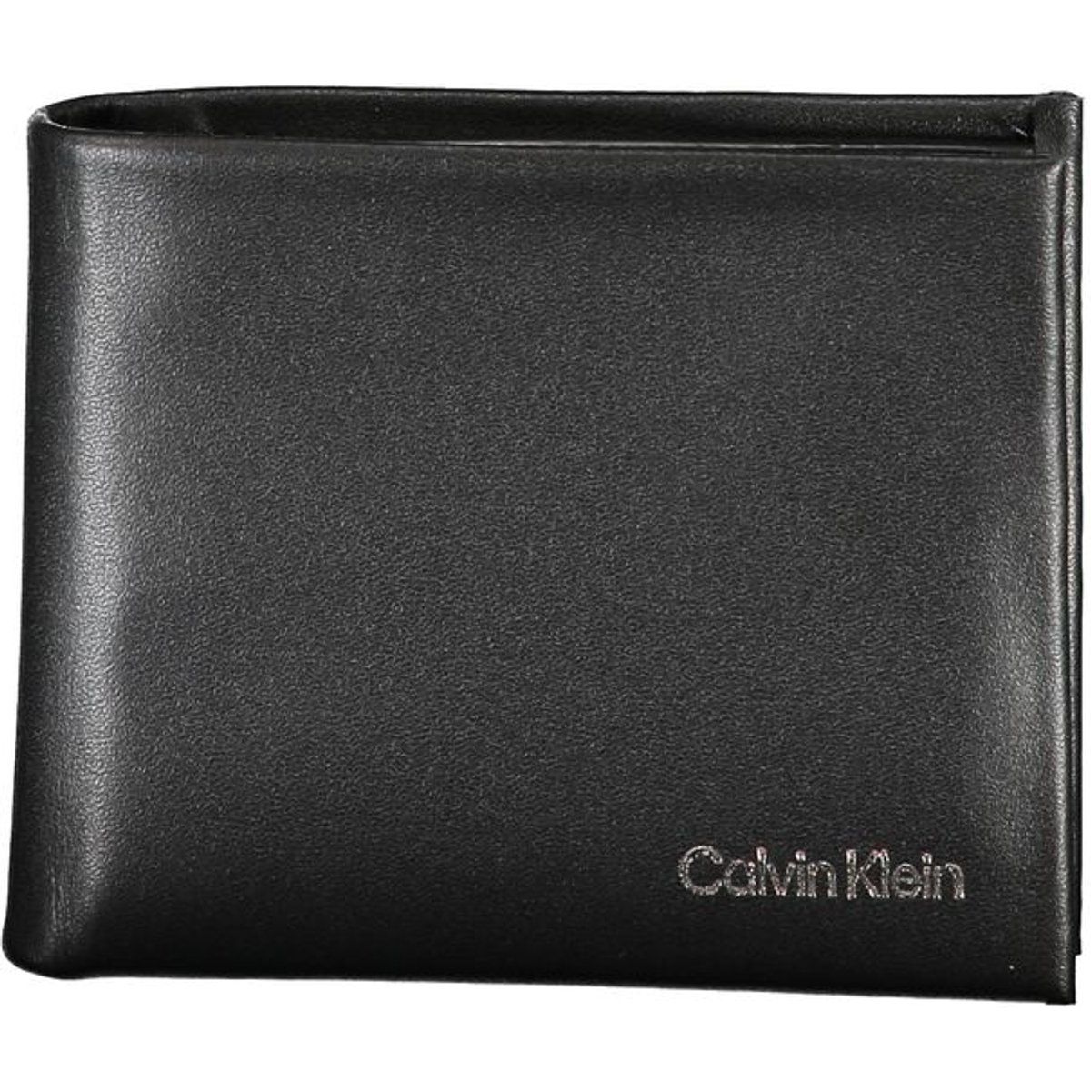 Klassische schwarze Leder-Bifold-Geldbörse