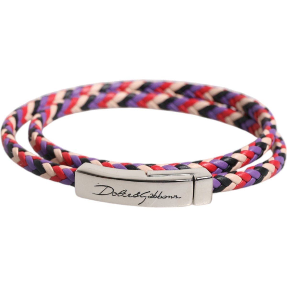 Geflochtenes Lederarmband mit Magnetverschluss