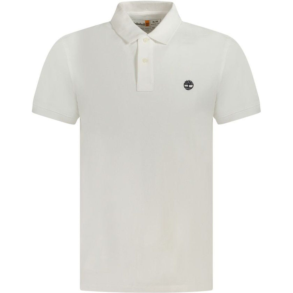 Klassisches weißes Baumwoll-Poloshirt