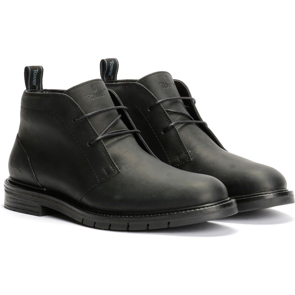 Tower London Armour Chukka Schnür-Lederstiefel für Herren in Schwarz