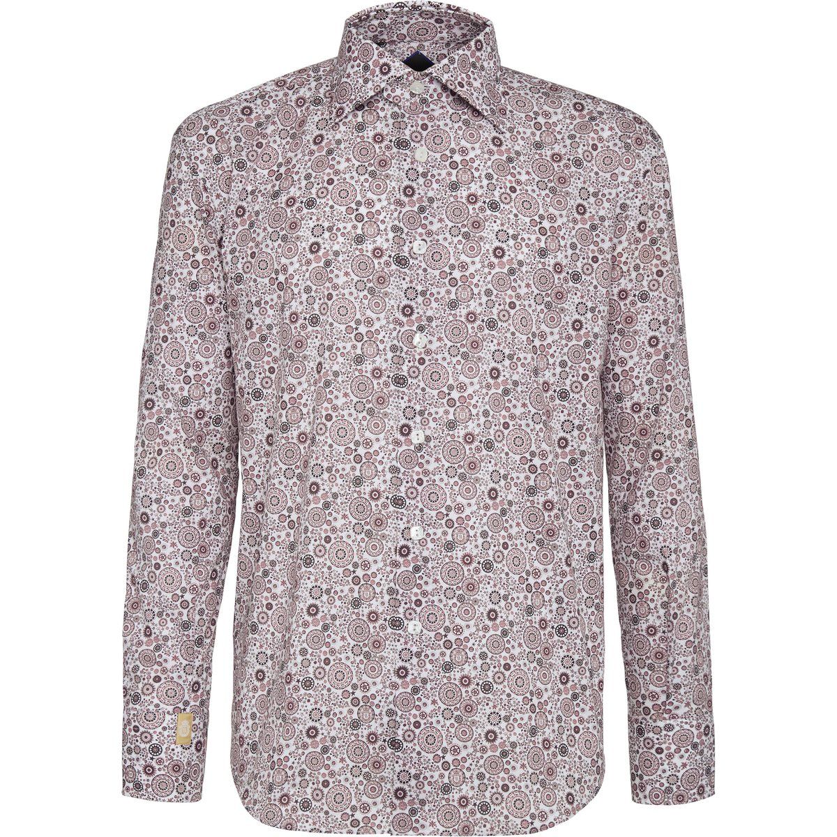 Hemd aus Stretch-Baumwolle mit geometrischem Muster