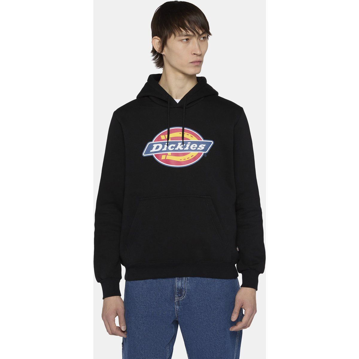 Herren Icon Logo Schwarzer Kapuzenpullover