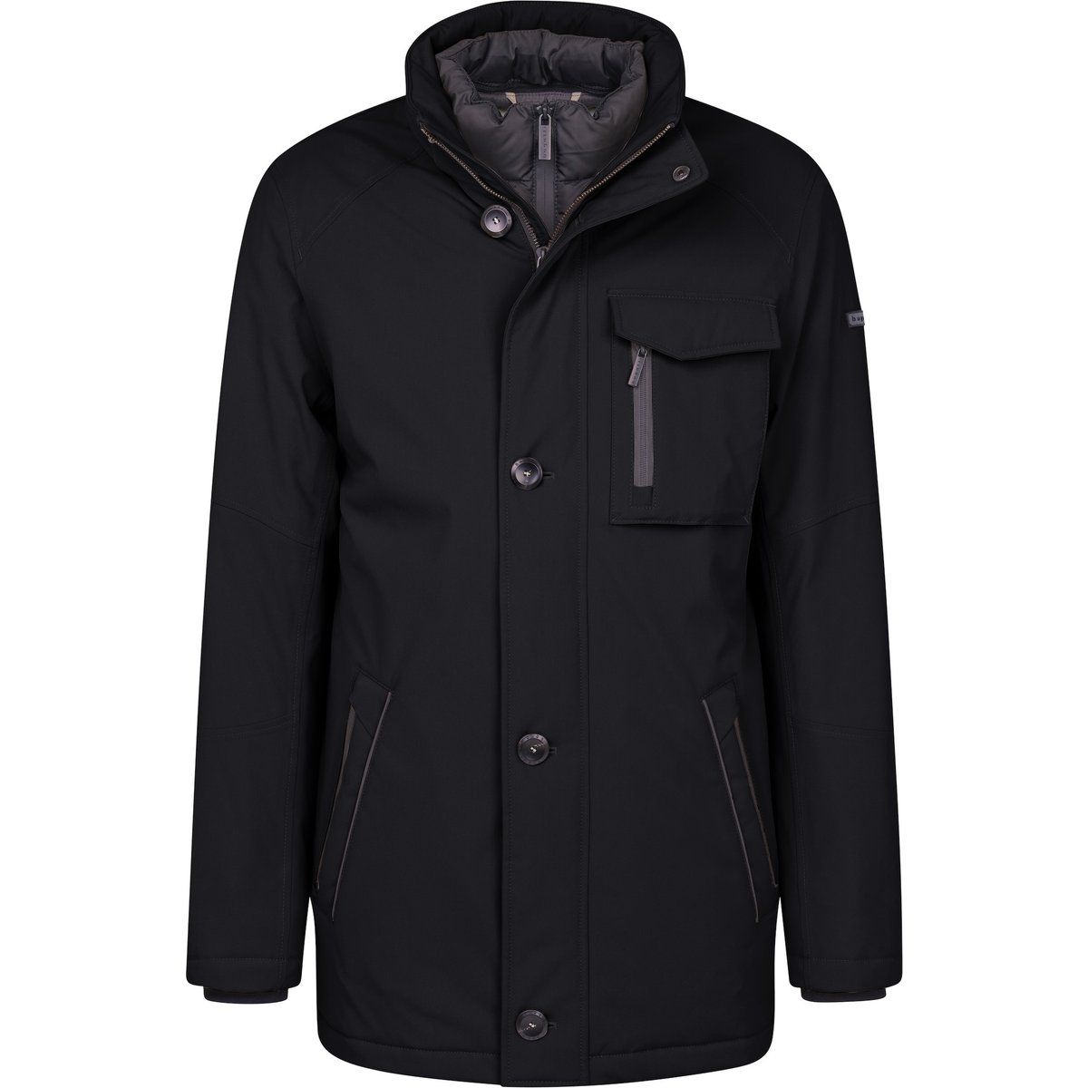 Herren Schwarze Regenfeste Alltagsjacke