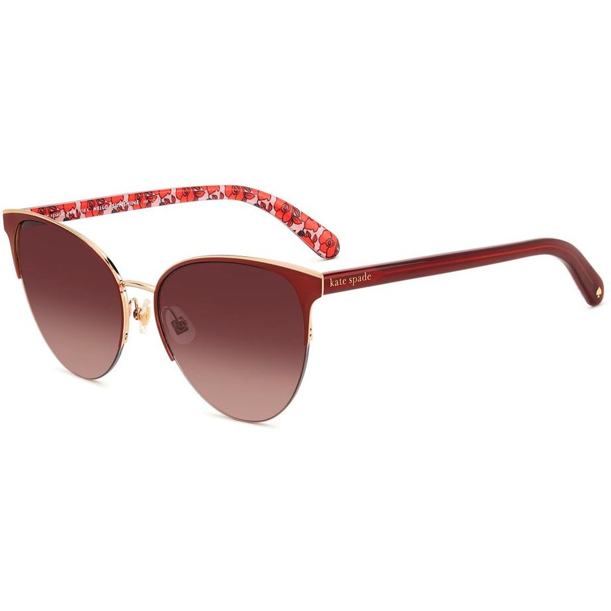 Cateye-Sonnenbrille mit Blumenmuster