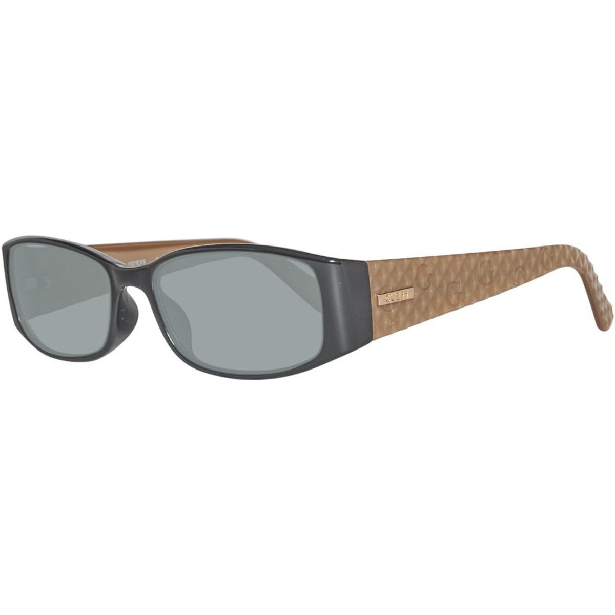 Rechteckige Sonnenbrille mit gemusterten Bügeln