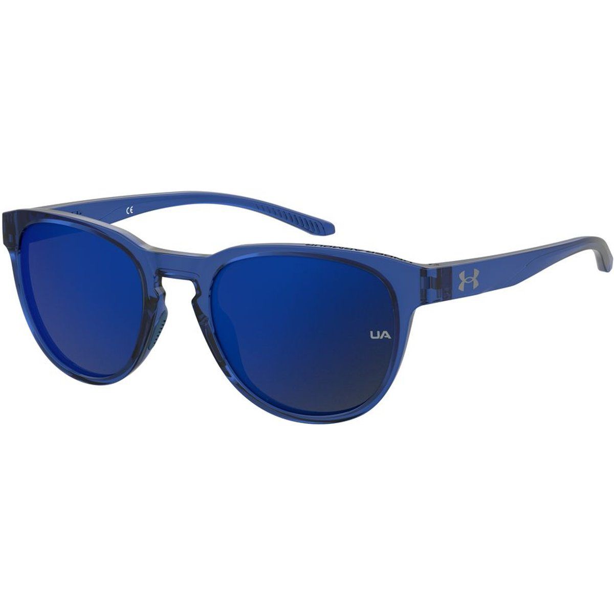 Sonnenbrille mit blauem Rahmen