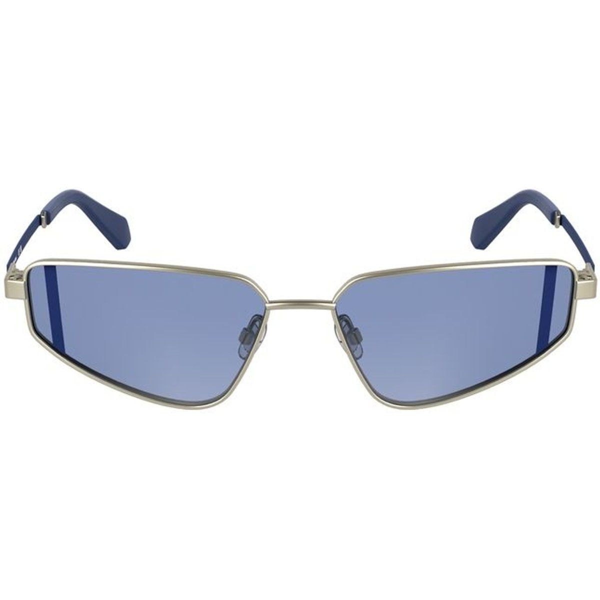 Geometrische Sonnenbrille mit Metallrahmen