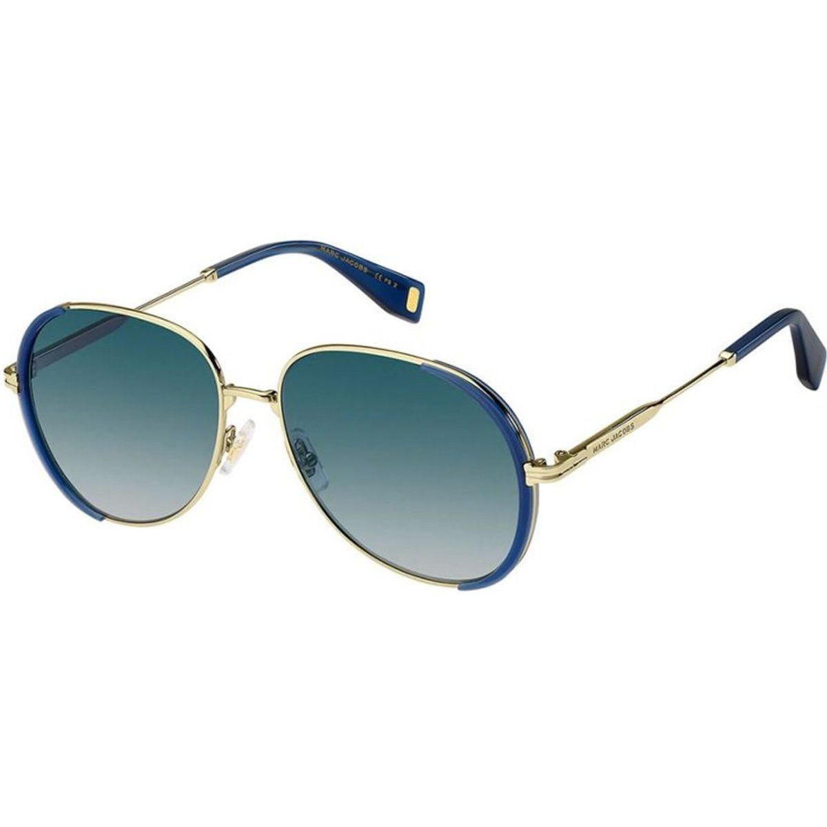 Aviator Sonnenbrille mit blauem Acetatrahmen