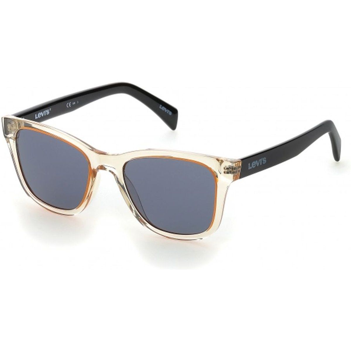Quadratische Sonnenbrille Beige und Grau