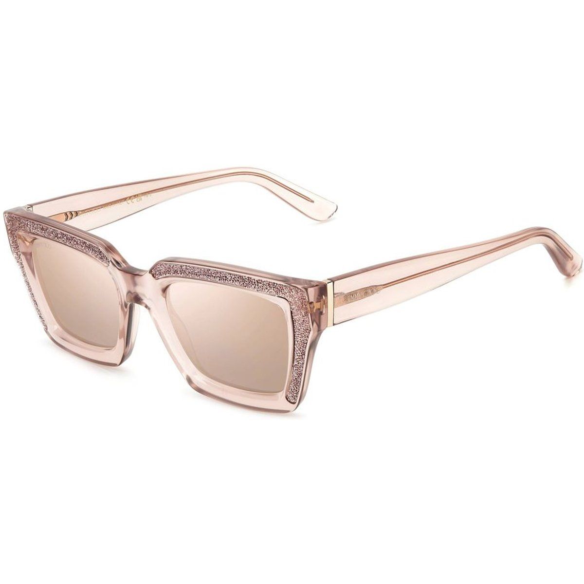 Quadratische Sonnenbrille mit Glitzer