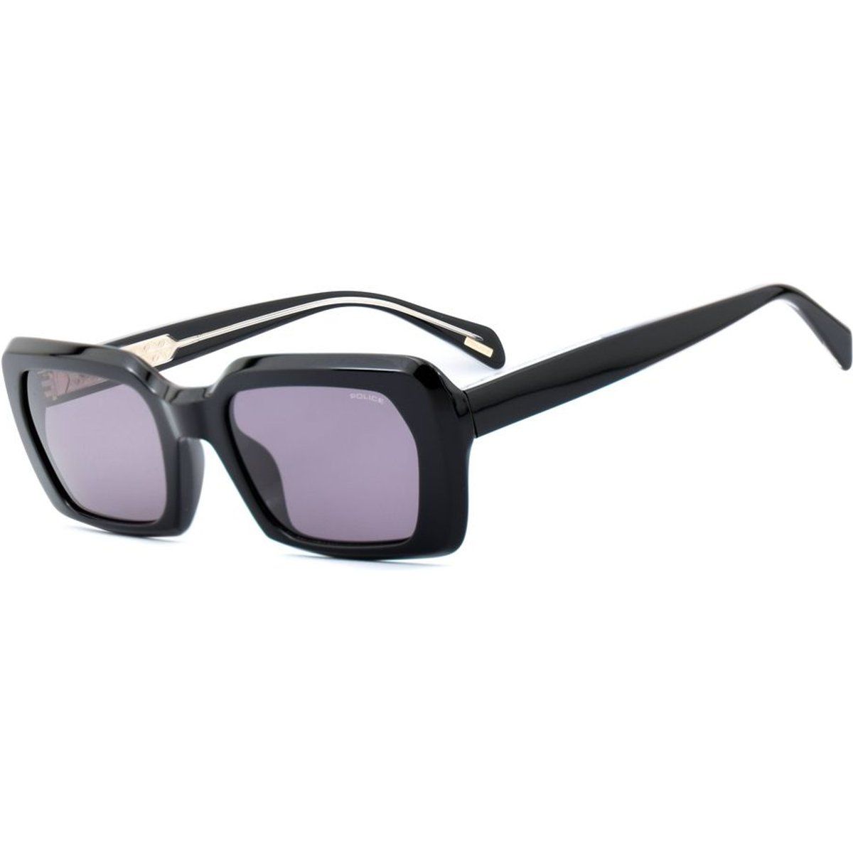 Retro Rechteckige Sonnenbrille in Schwarz