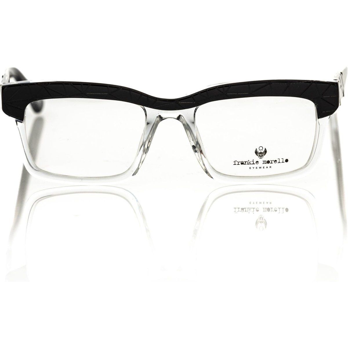 Geometrische Brille mit klarem Rahmen