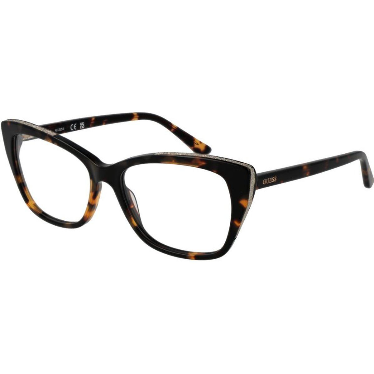 Cat-Eye Brille mit Glitzerakzent
