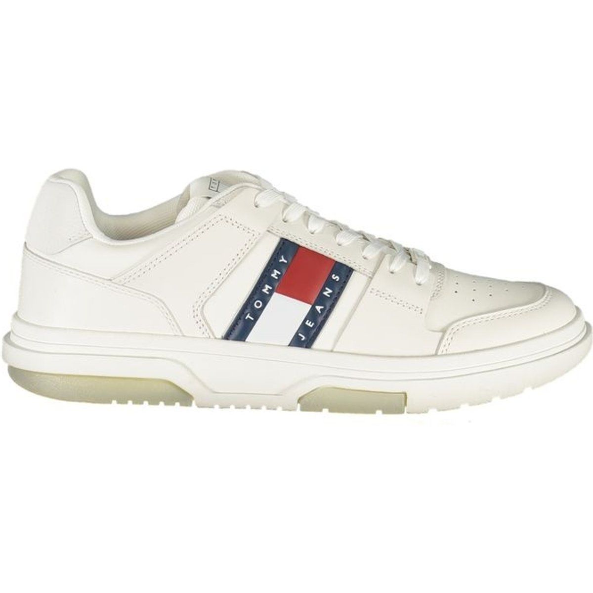 Retro inspirierte weiße Court Sneakers