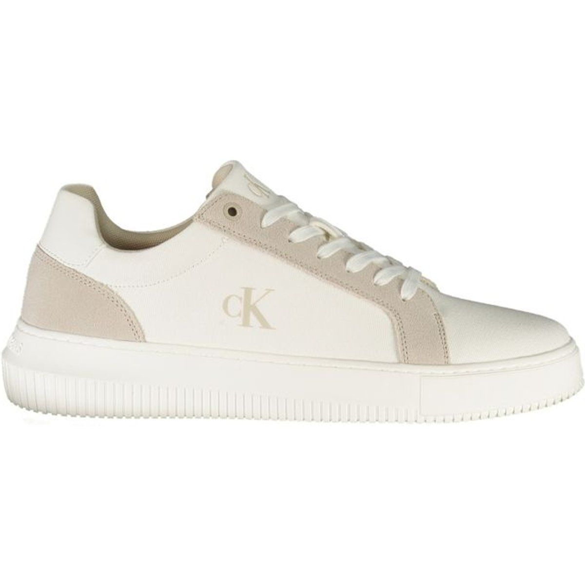 Creme Low-Top Canvas Sneakers