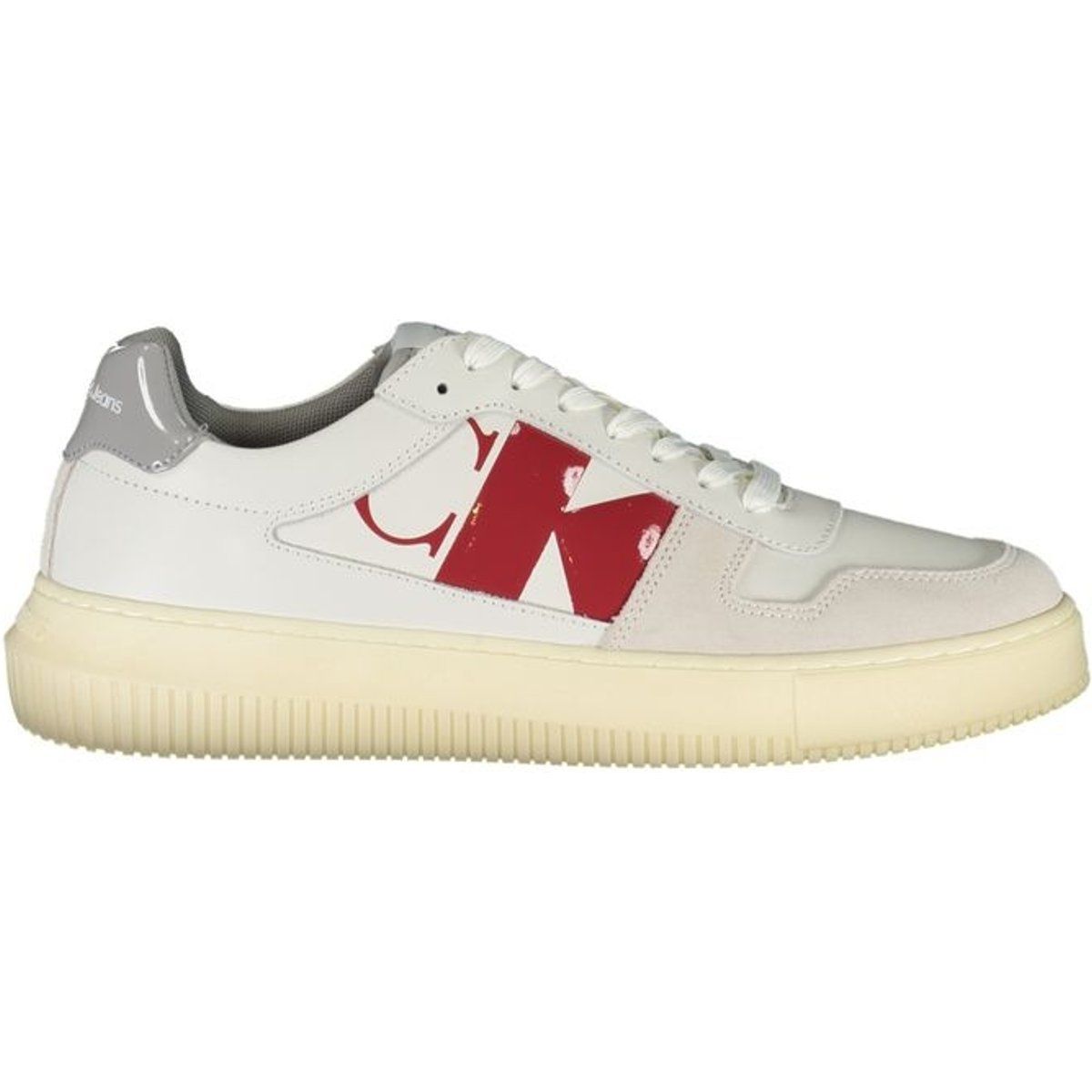 Niedrige Sneaker aus Leder und Wildleder