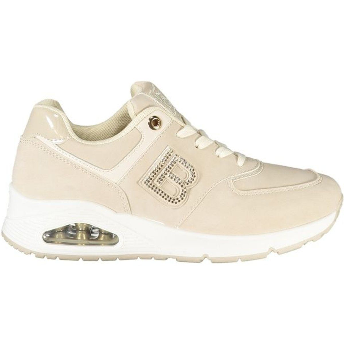Beiger Mode-Sneaker mit "B"-Logo