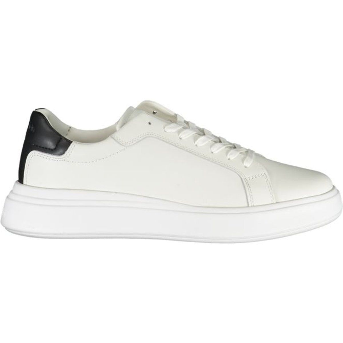 Plateau-Sneakers aus Leder mit Fersendetail