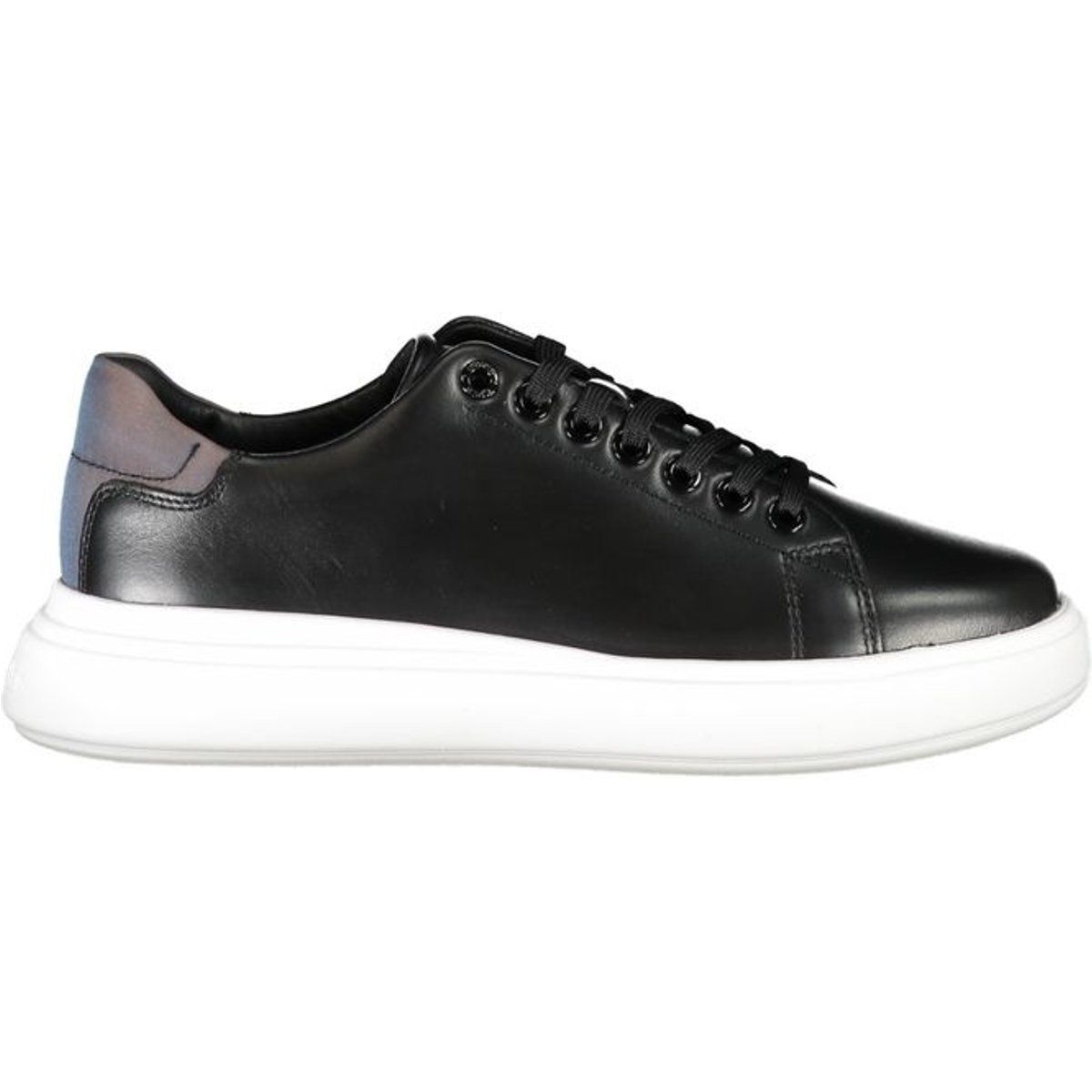 Leder-Sneaker mit Plateausohle