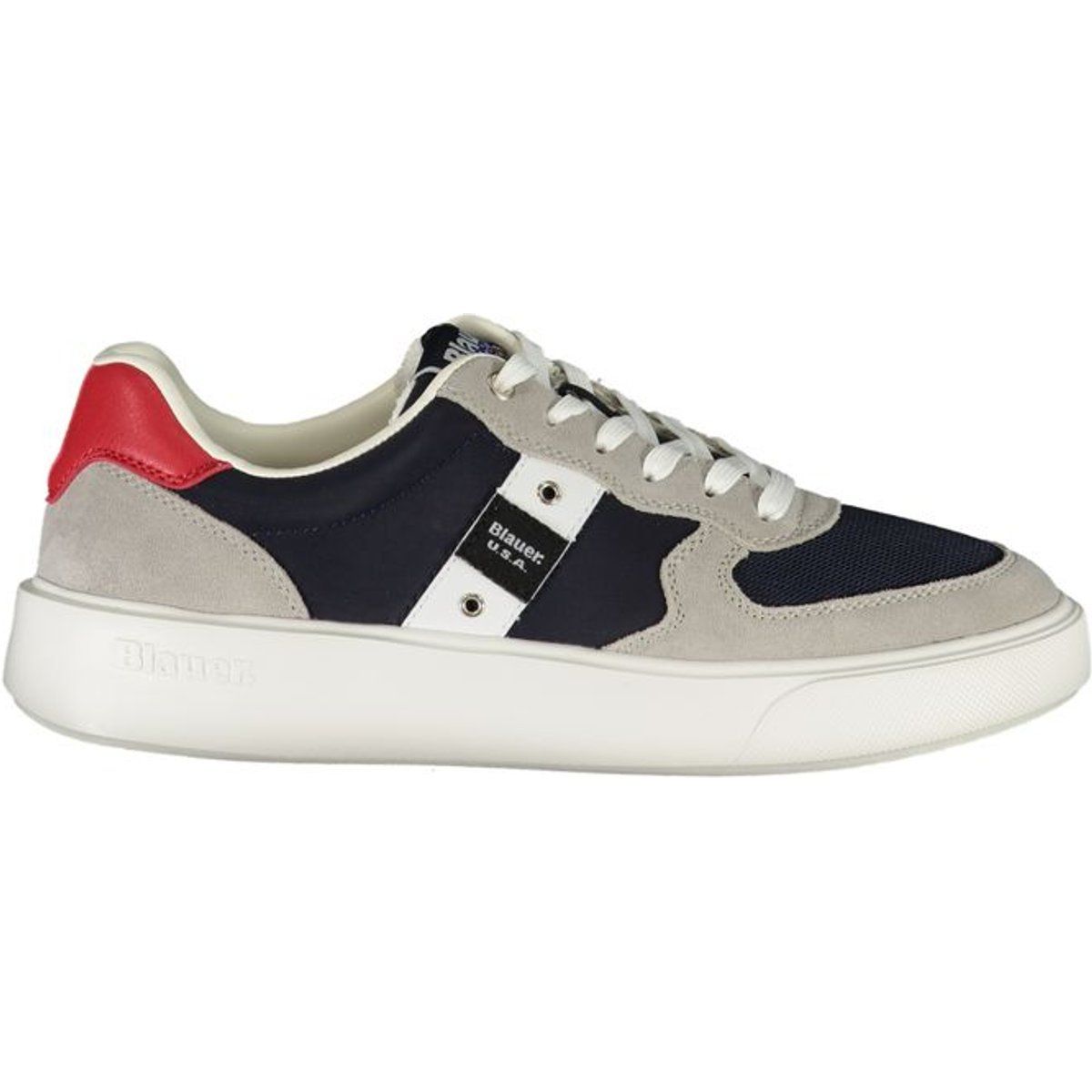 Low-Profile Sneaker aus Leder und Wildleder