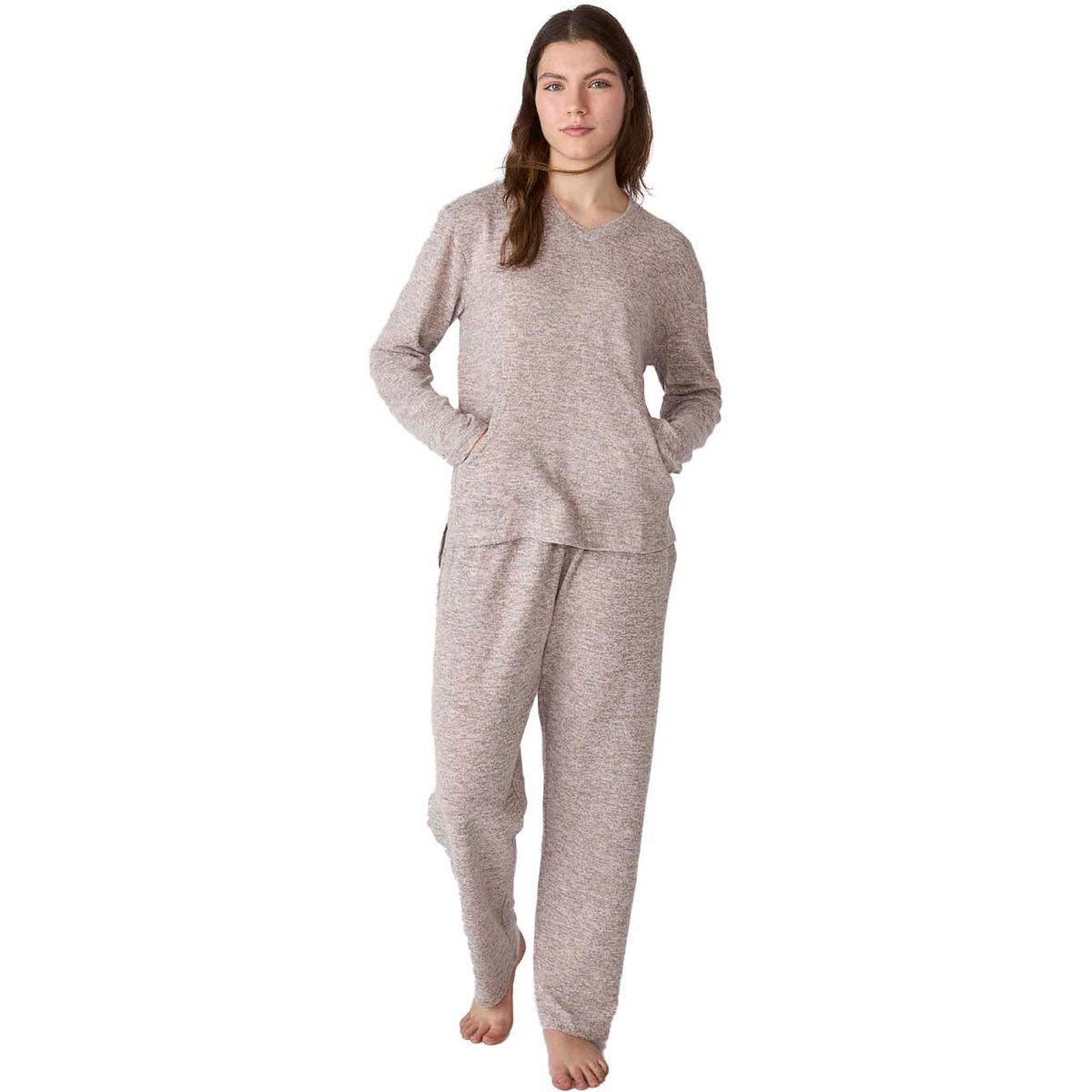 Entspannendes Strick-Lounge-Pyjama-Set