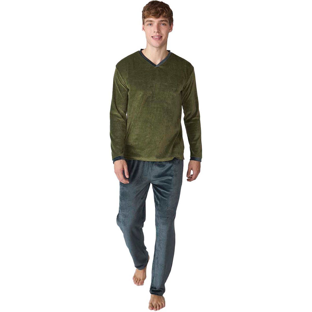 Herren Samt Lounge Pyjama Set