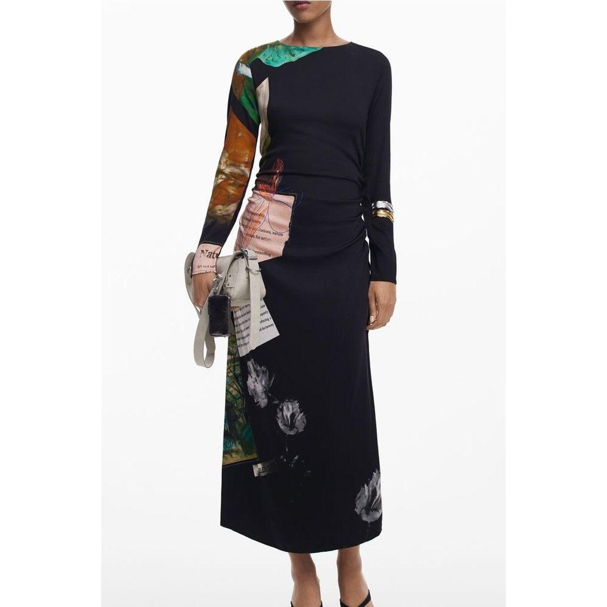 Patchwork Midi-Kleid