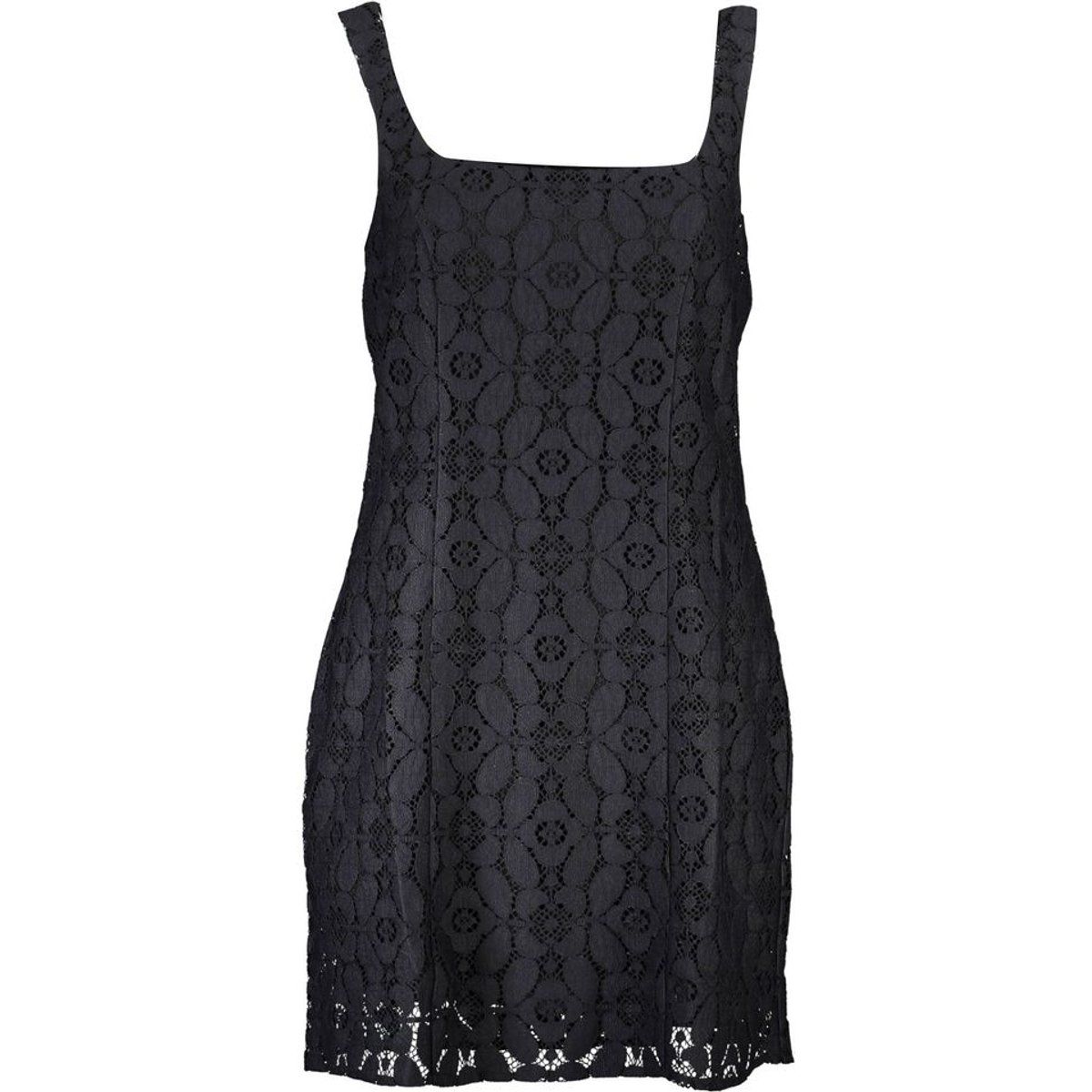 Spitzen-Minikleid mit eckigem Ausschnitt