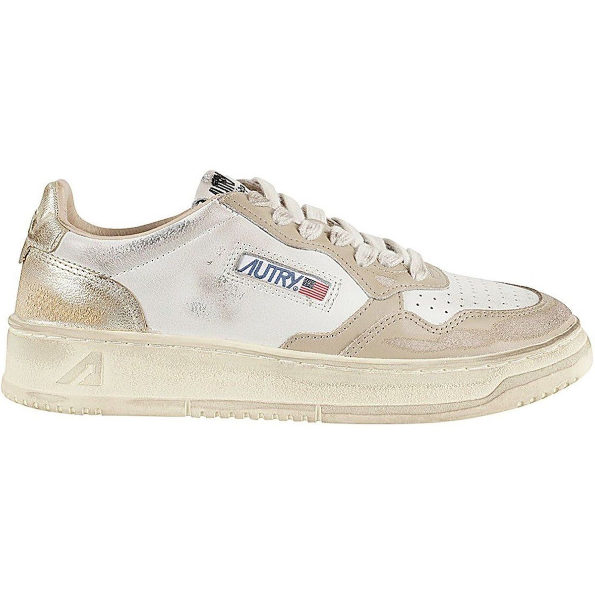 Vintage-inspirierte Low-Top-Sneakers aus Leder