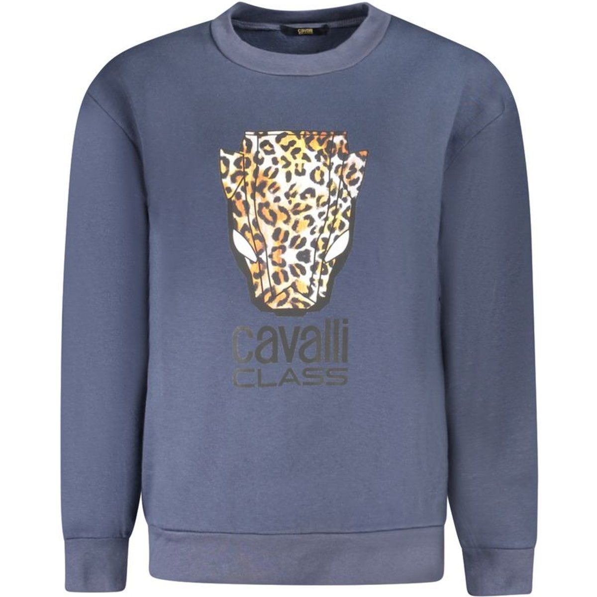Leopardenmuster Rundhals Sweatshirt